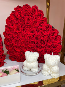 Flowers Bear Candle ♥️🌹🧸