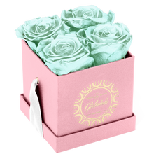 4 Roses  Velvet Square Box
