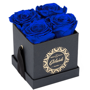 4 Roses  Velvet Square Box