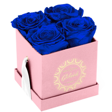 4 Roses  Velvet Square Box