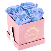 4 Roses  Velvet Square Box