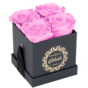 4 Roses  Velvet Square Box