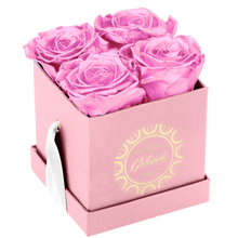 4 Roses  Velvet Square Box
