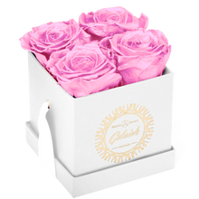 4 Roses  Velvet Square Box