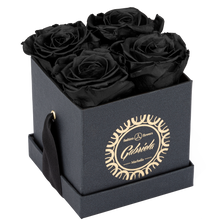 4 Roses  Velvet Square Box