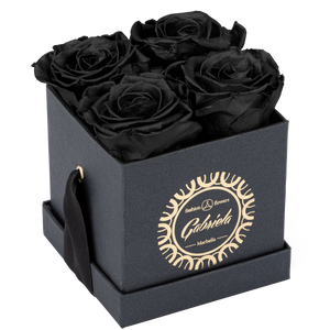 4 Roses  Velvet Square Box