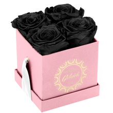 4 Roses  Velvet Square Box