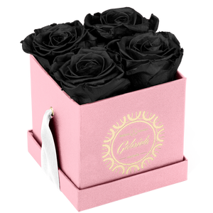 4 Roses  Velvet Square Box