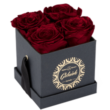 4 Roses  Velvet Square Box