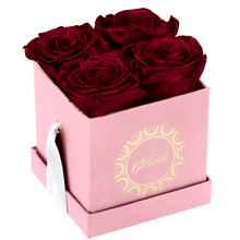 4 Roses  Velvet Square Box