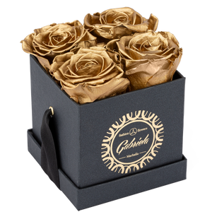 4 Roses  Velvet Square Box