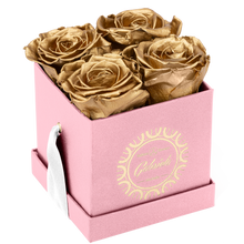 4 Roses  Velvet Square Box