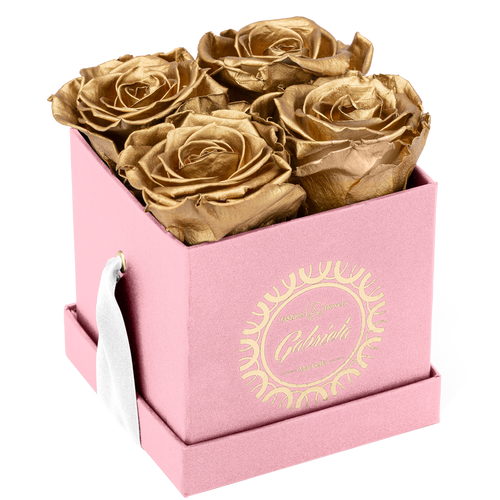 4 Roses  Velvet Square Box