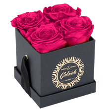 4 Roses  Velvet Square Box