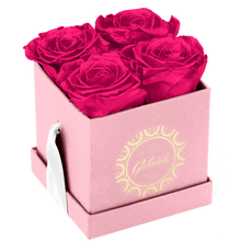 4 Roses  Velvet Square Box