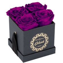 4 Roses  Velvet Square Box