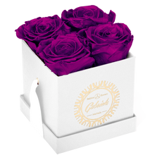 4 Roses  Velvet Square Box