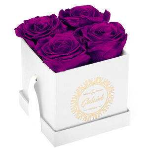 4 Roses  Velvet Square Box