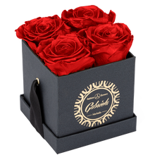 4 Roses  Velvet Square Box