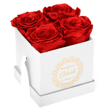 4 Roses  Velvet Square Box