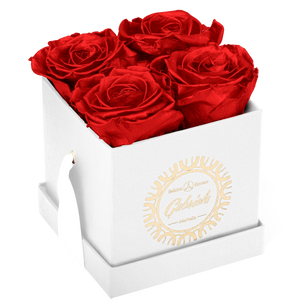 4 Roses  Velvet Square Box