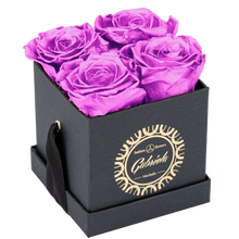 4 Roses  Velvet Square Box