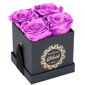 4 Roses  Velvet Square Box