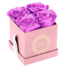 4 Roses  Velvet Square Box