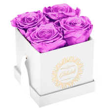 4 Roses  Velvet Square Box