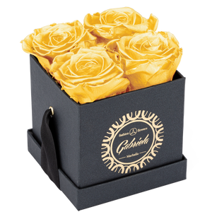 4 Roses  Velvet Square Box