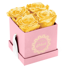 4 Roses  Velvet Square Box