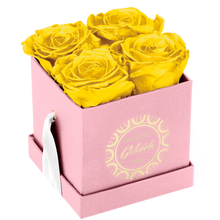 4 Roses  Velvet Square Box